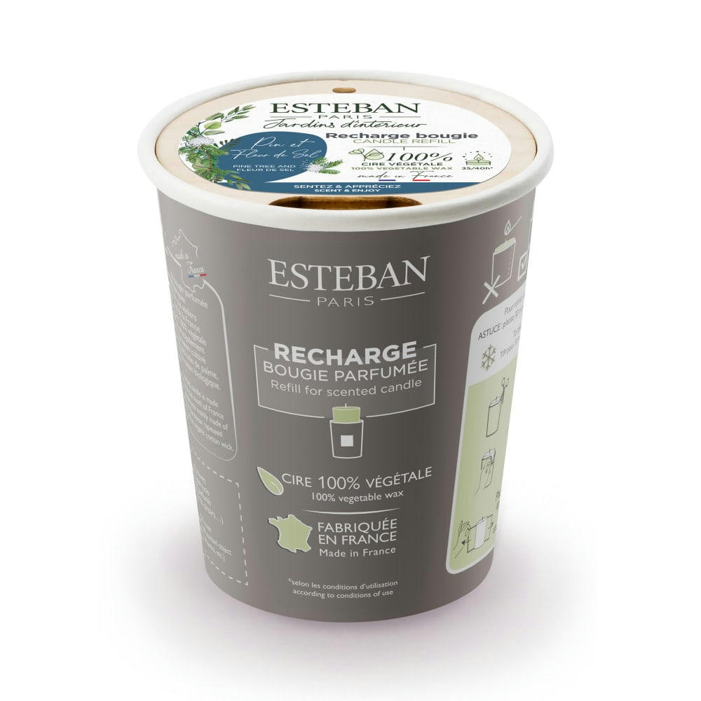 PIN ET FLEUR DE SEL - Recharge pour bougie parfumée 180g