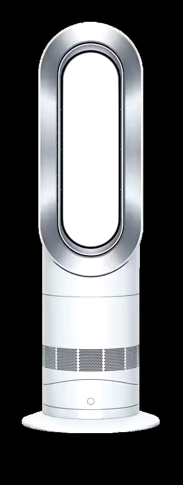 Dyson AM09 Hot + Cool™ Oscillating Portable Fan + Space Heater, with Remote Control, White/Silver