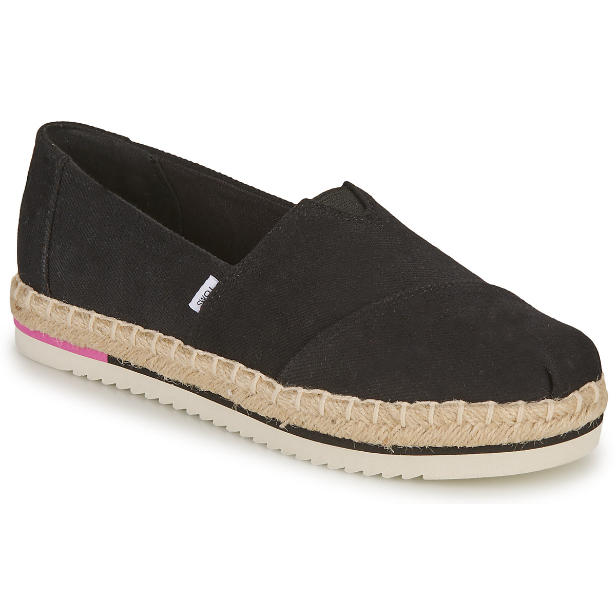 Toms - ALPARGATA PLATFORM ROPE - Black