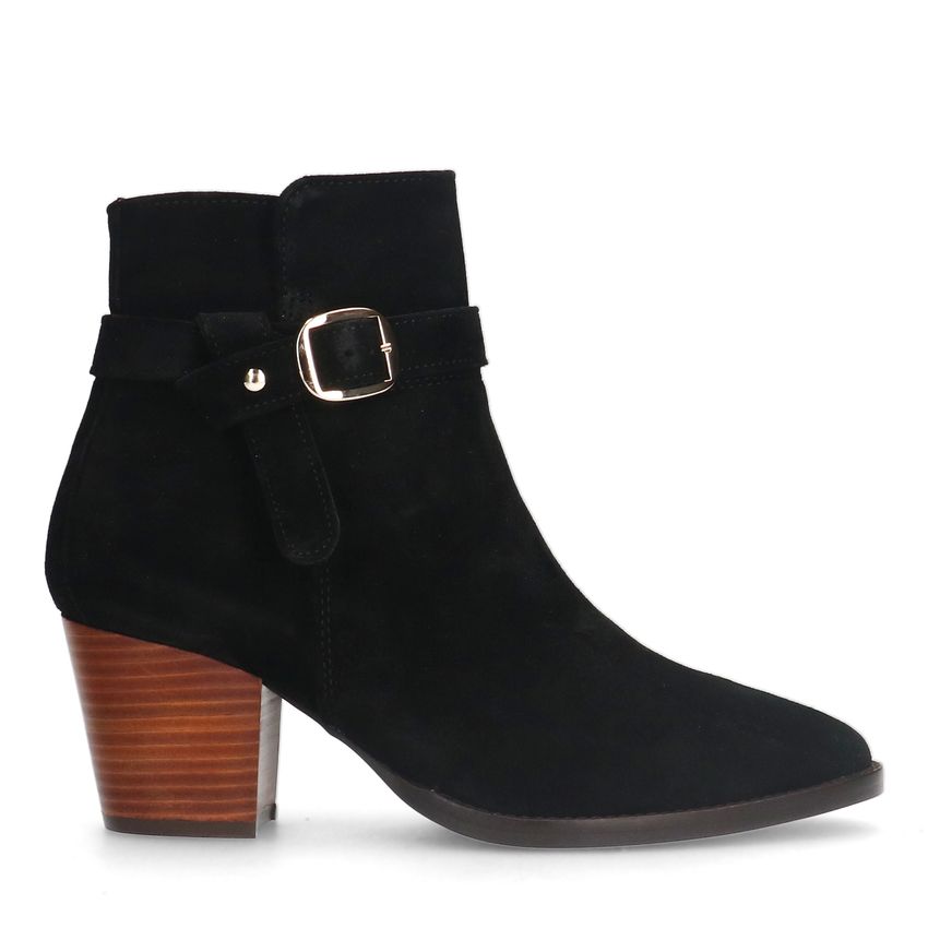 Manfield Zwarte laars met gesp