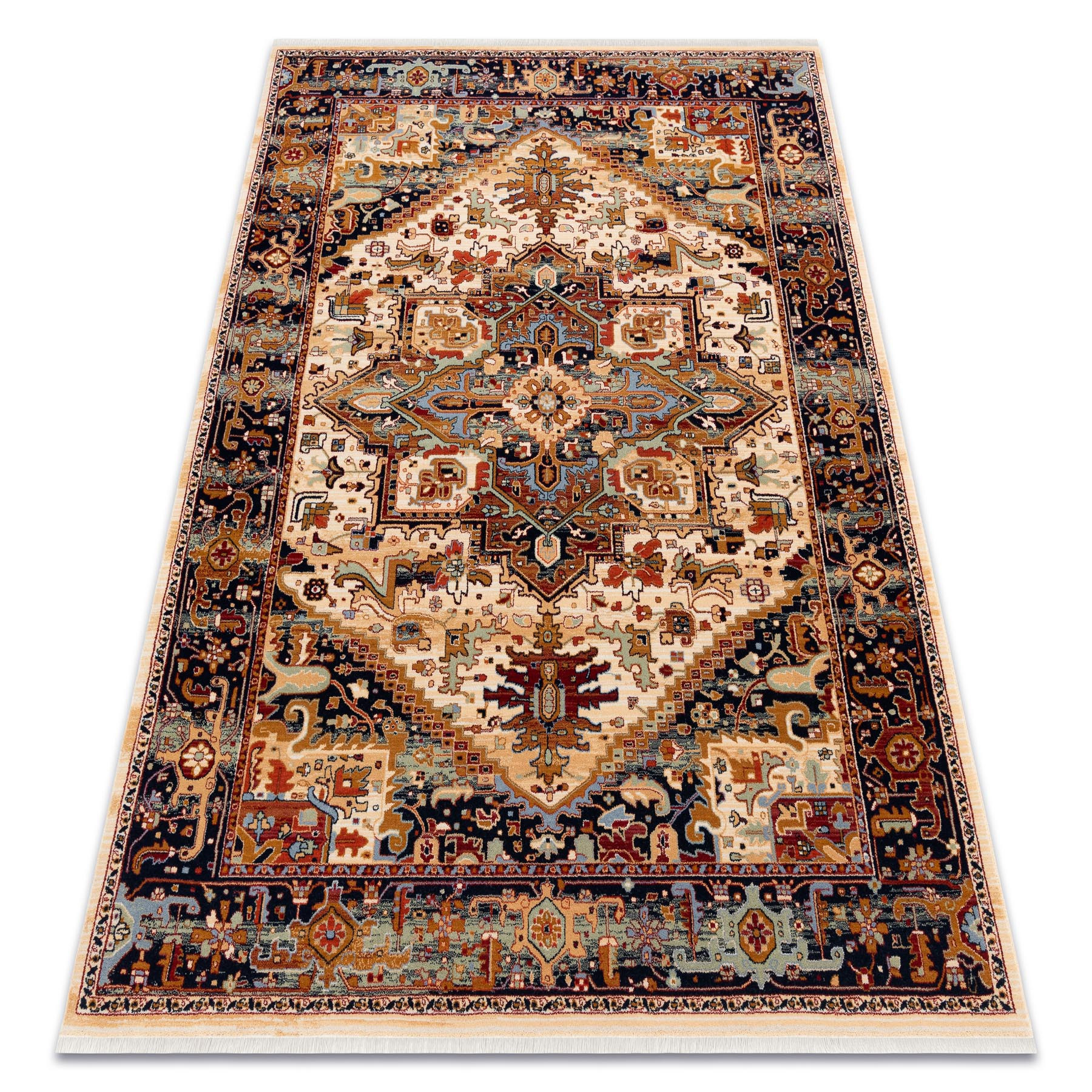 Dywan wełniany KESHAN Frędzle, Ornament orientalny 2886/53555 80x145 cm