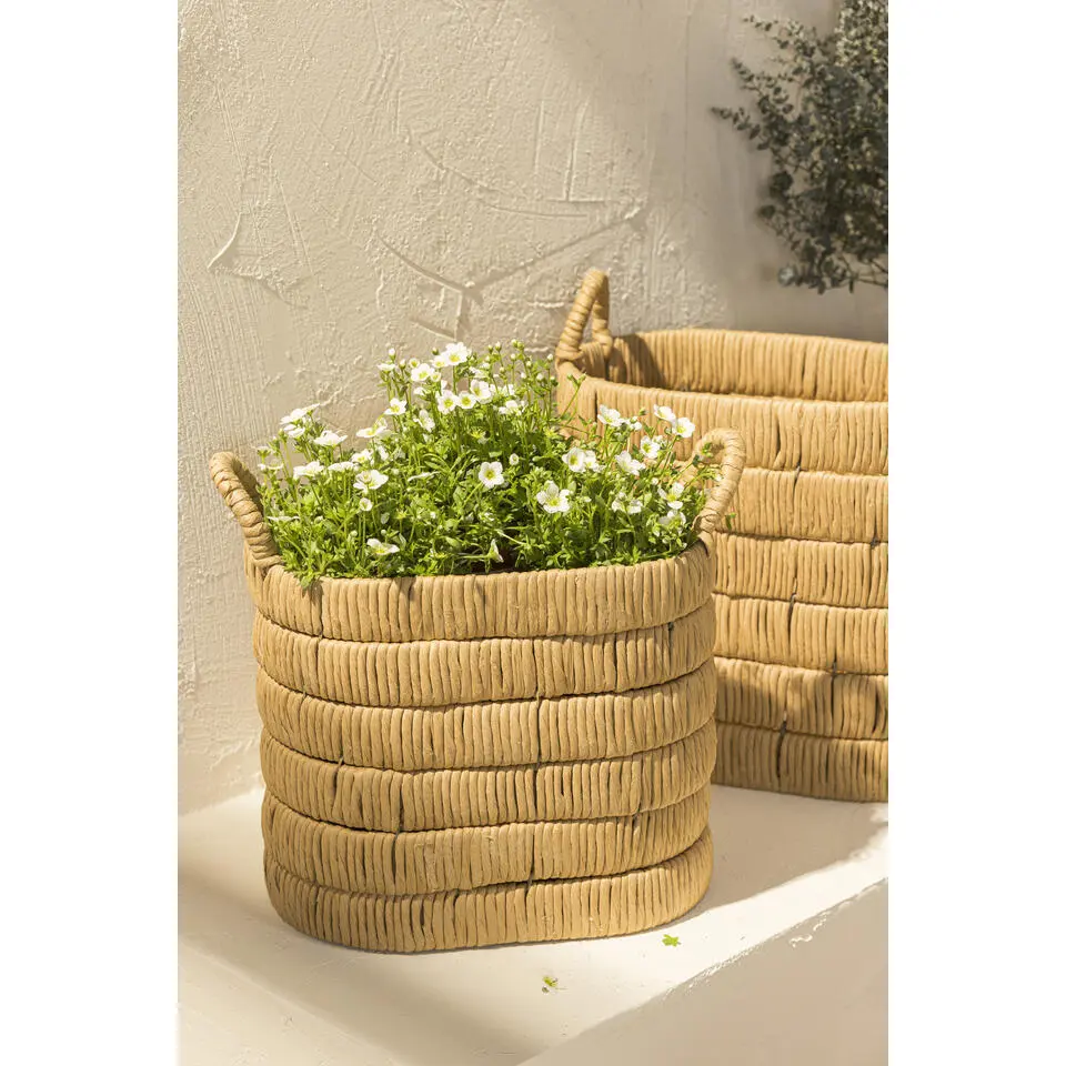 Mand Douze naturel - 38x35x22 cm