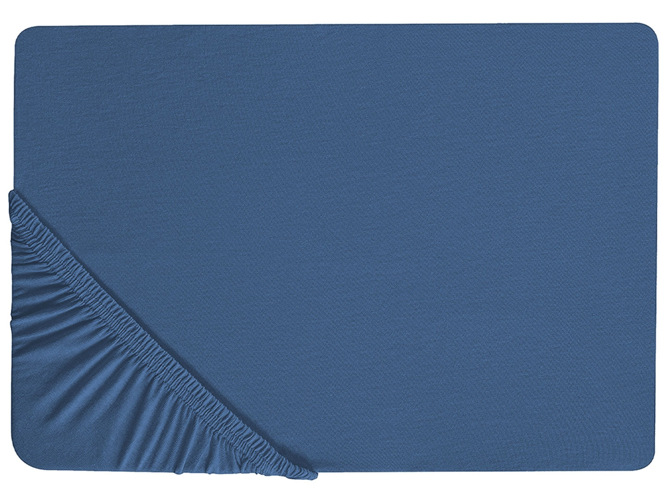 Bawełniane prześcieradło 180x200 cm granatowe