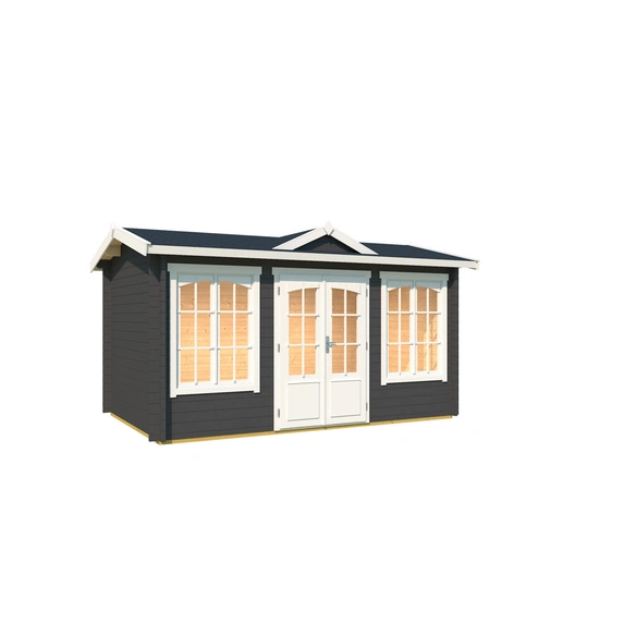 Gartenhaus »Kensington«, BxHxT: 292,1 x 239,4 x 292,1 cm (Außenmaß inkl. Dachüberstand), carbongrau