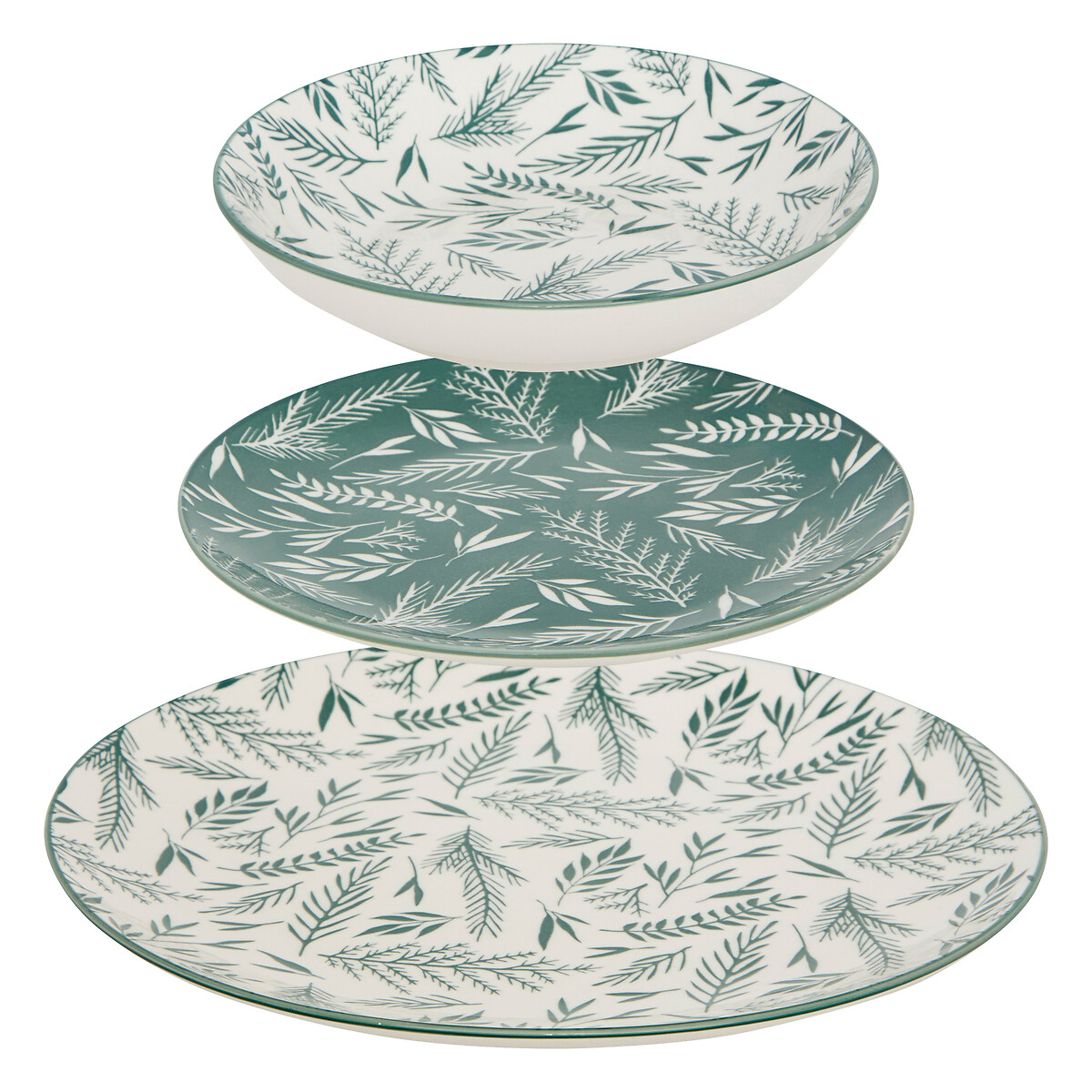 Serviço de mesa 12 peças AGATHE verde