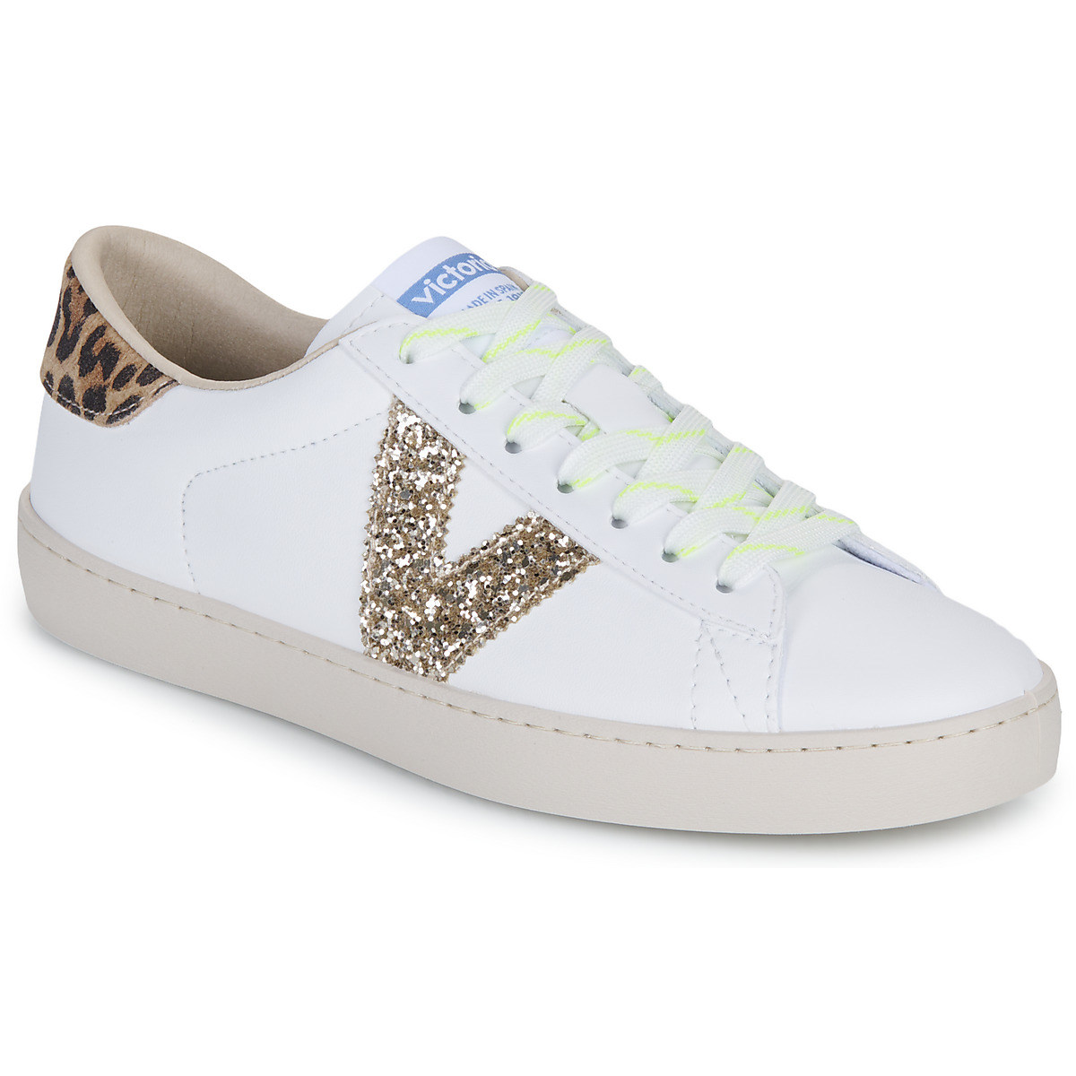 Victoria - BERLIN EFECTO PIEL & ANIMAL PRINT - White / Gold / Leopard