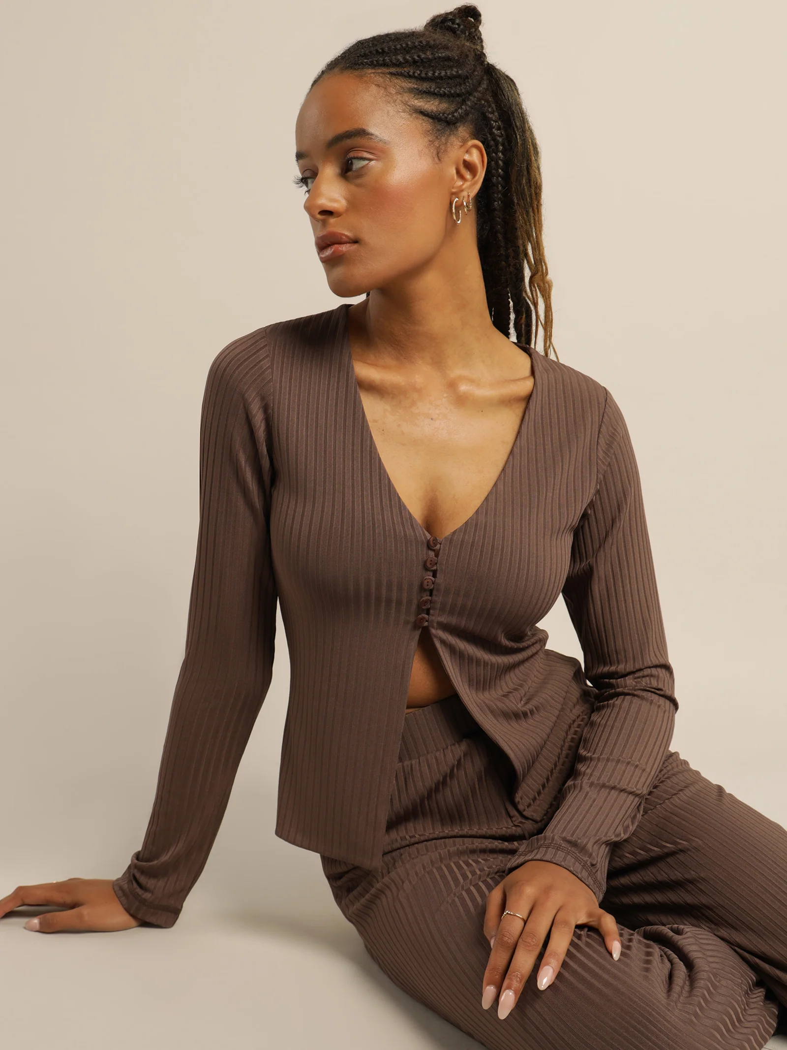 Lila Rib Cardigan