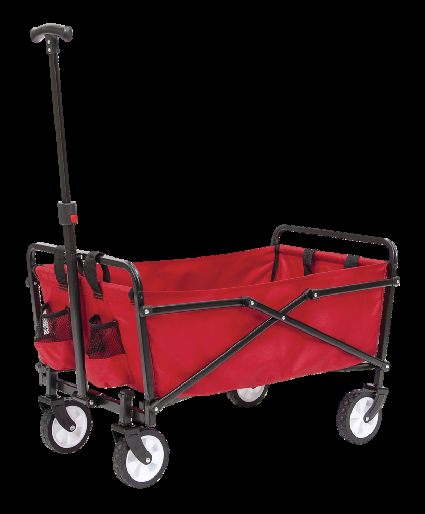 Seina Outdoor Collapsible Folding Utility Wagon w/ Cup Holders, 150 lb Capacity