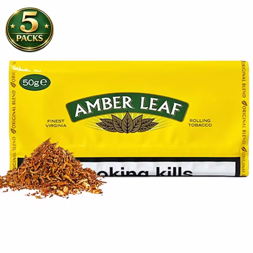 Amber Leaf Hand Rolling Tobacco (Original) 50Gx5 Packs