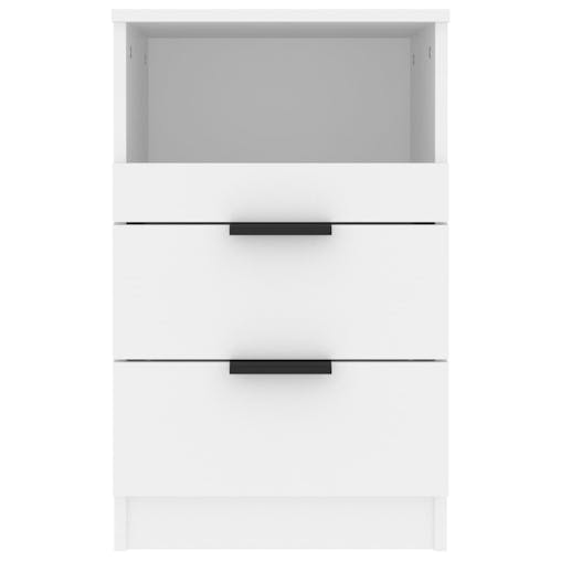 NNEVL Bedside Cabinets 2 pcs White Engineered Wood