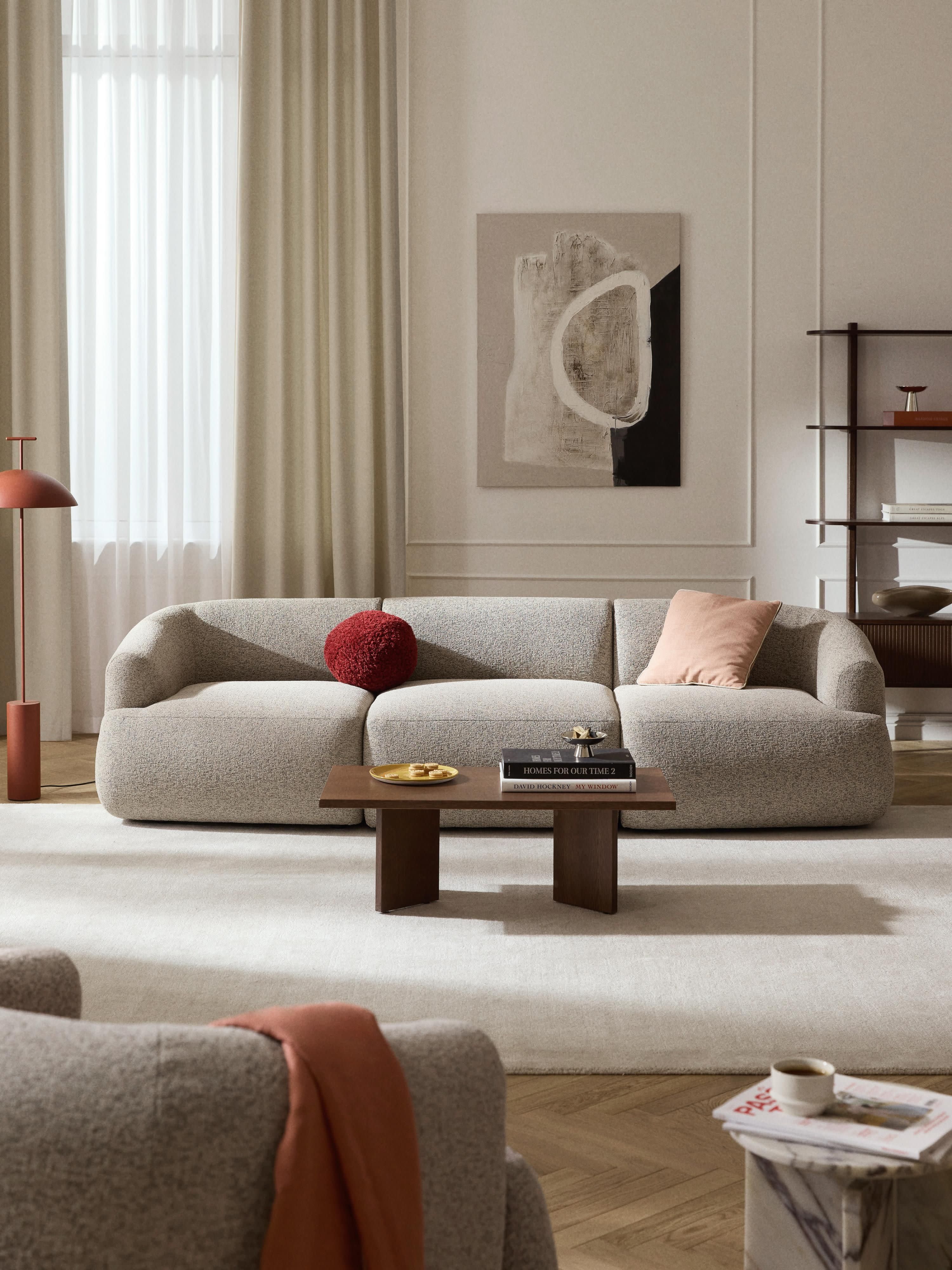 Modulares Bouclé-Sofa Sofia (3-Sitzer)