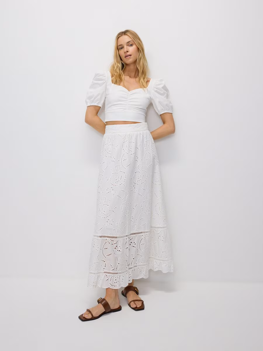 Openwork Maxi Skirt