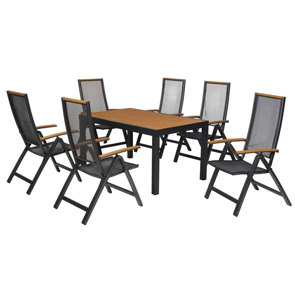 Gartenmöbel-Diningset »Itanos«, 7 tlg., 6 Sitzplätze, Aluminium