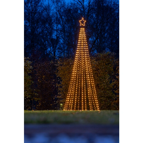 LED-Tannenbaum, LxH: 1000x240 cm, bernsteinfarben, schwarz