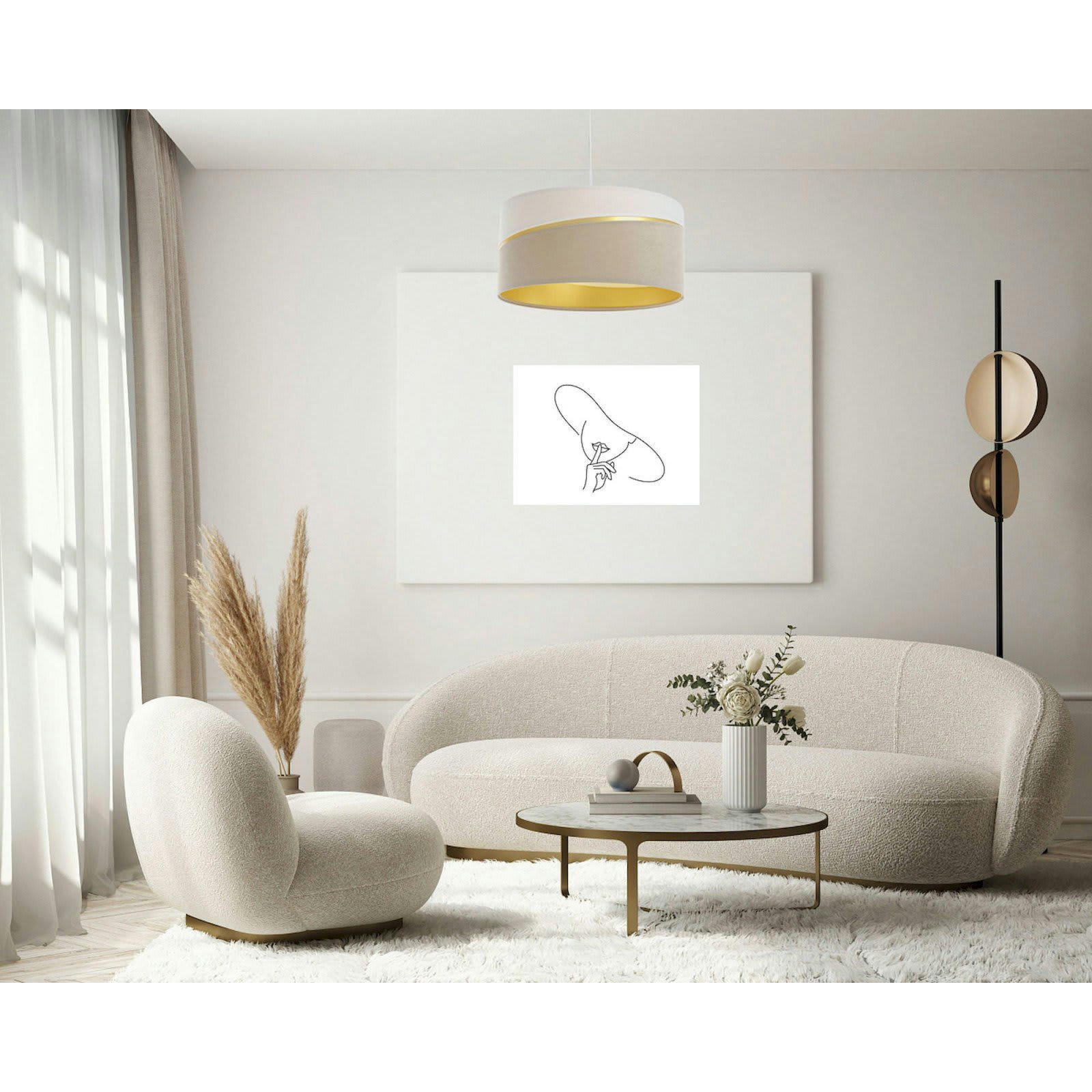 SWING - Suspension Tissu Beige