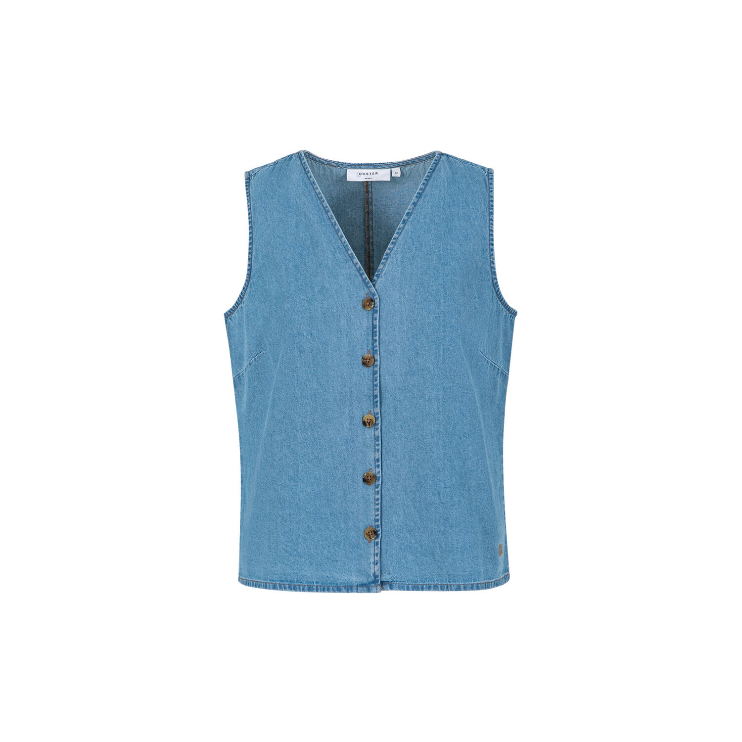 ELENORA denim vest, light denim blue