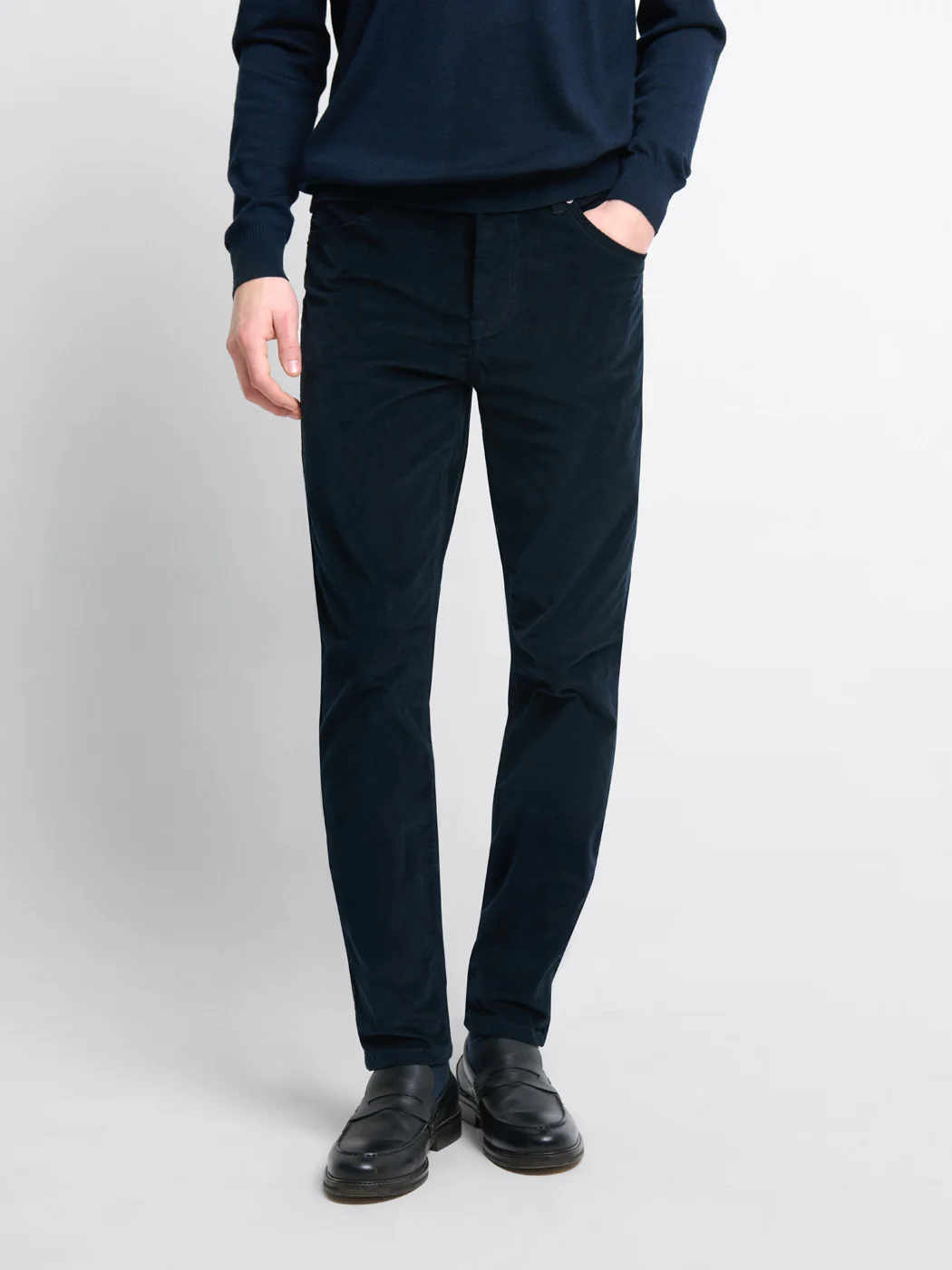 Jean couleur slim en velours