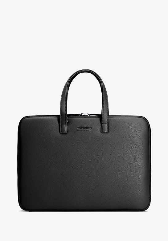 Męska torba na laptopa 14” z ekoskóry czarna