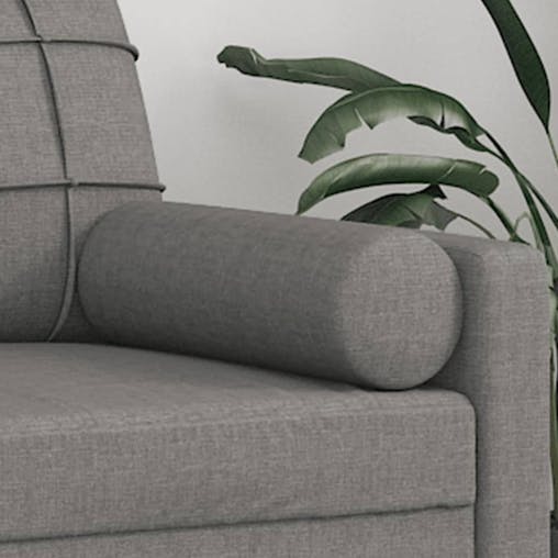 NNEVL Throw Pillows 2 pcs Dark Grey &Oslash;15x50 cm Fabric
