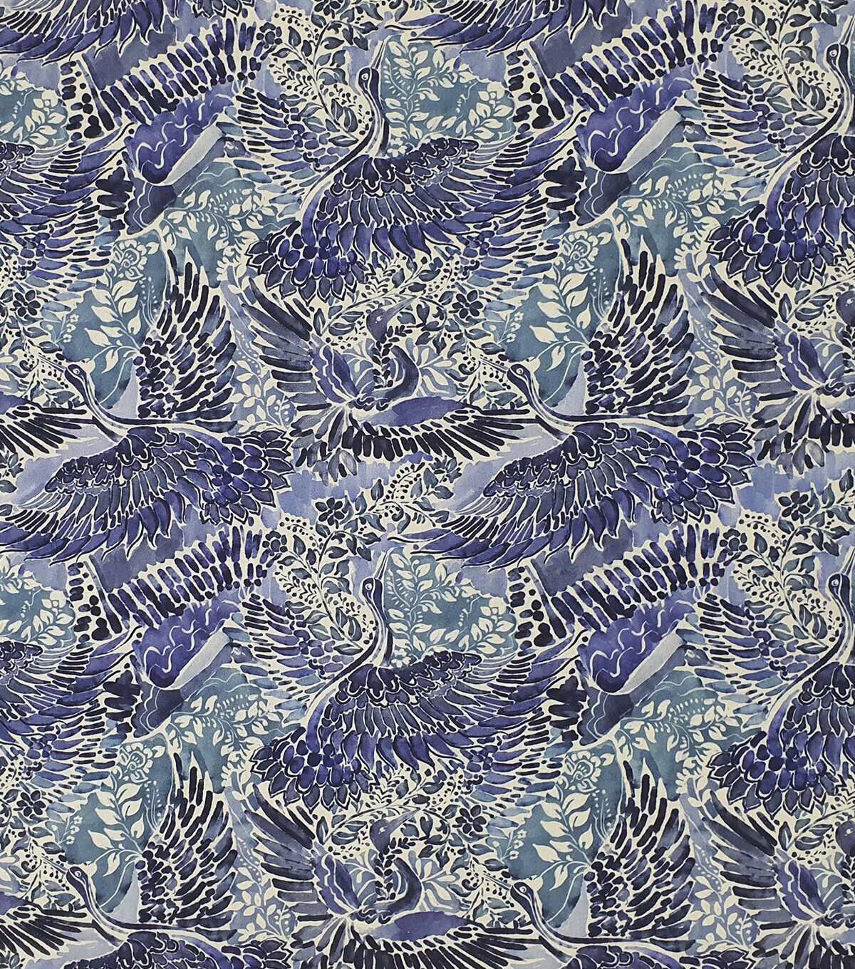 Hidden Pheasant Blue 108 Wide Premium Cotton Fabric