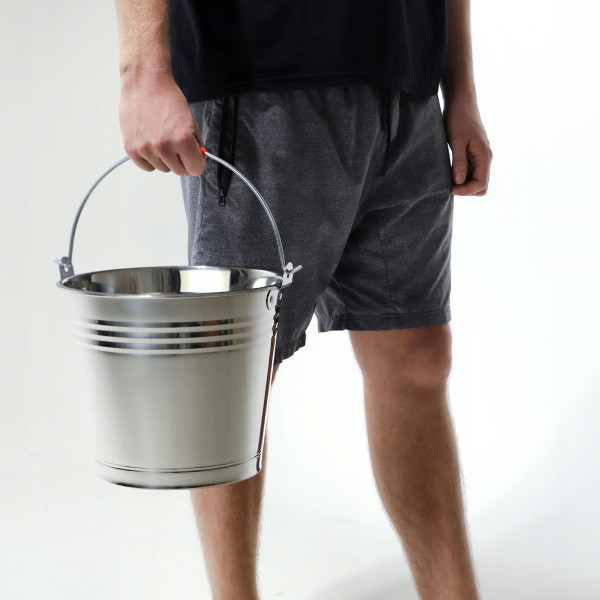 KADAX Wiadro Stalowe Nierdzewne Z Rączką 5L Metal