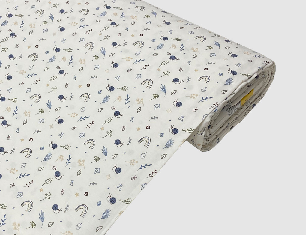 Jerseystoff Schnecke Beige
