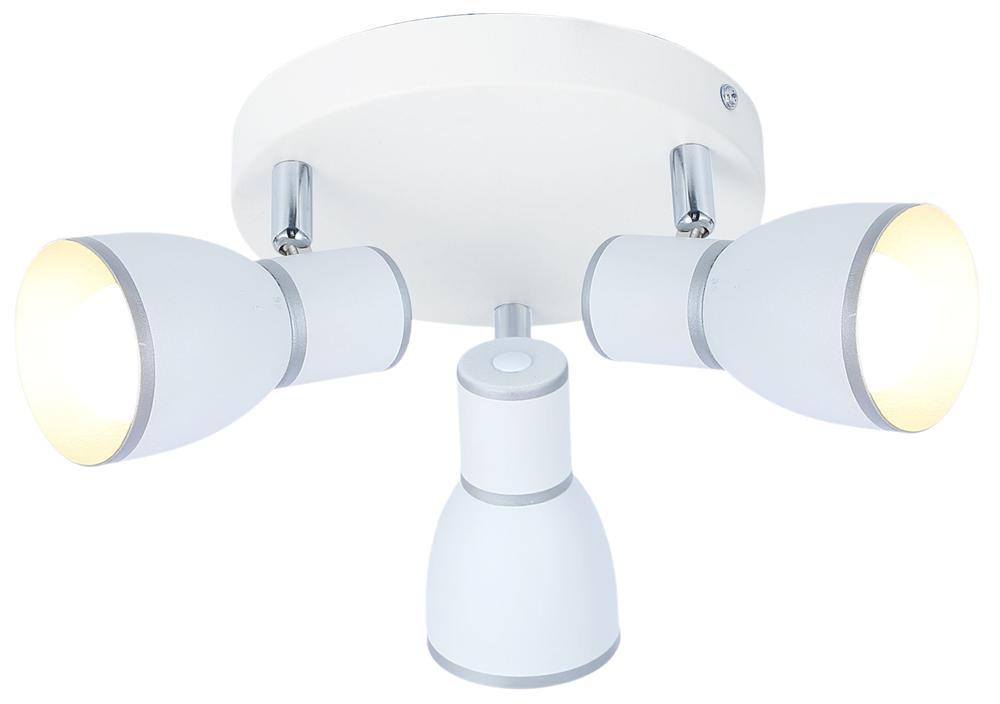 Lampa sufitowa FIDO plafon 3x40w e14 biały chrom