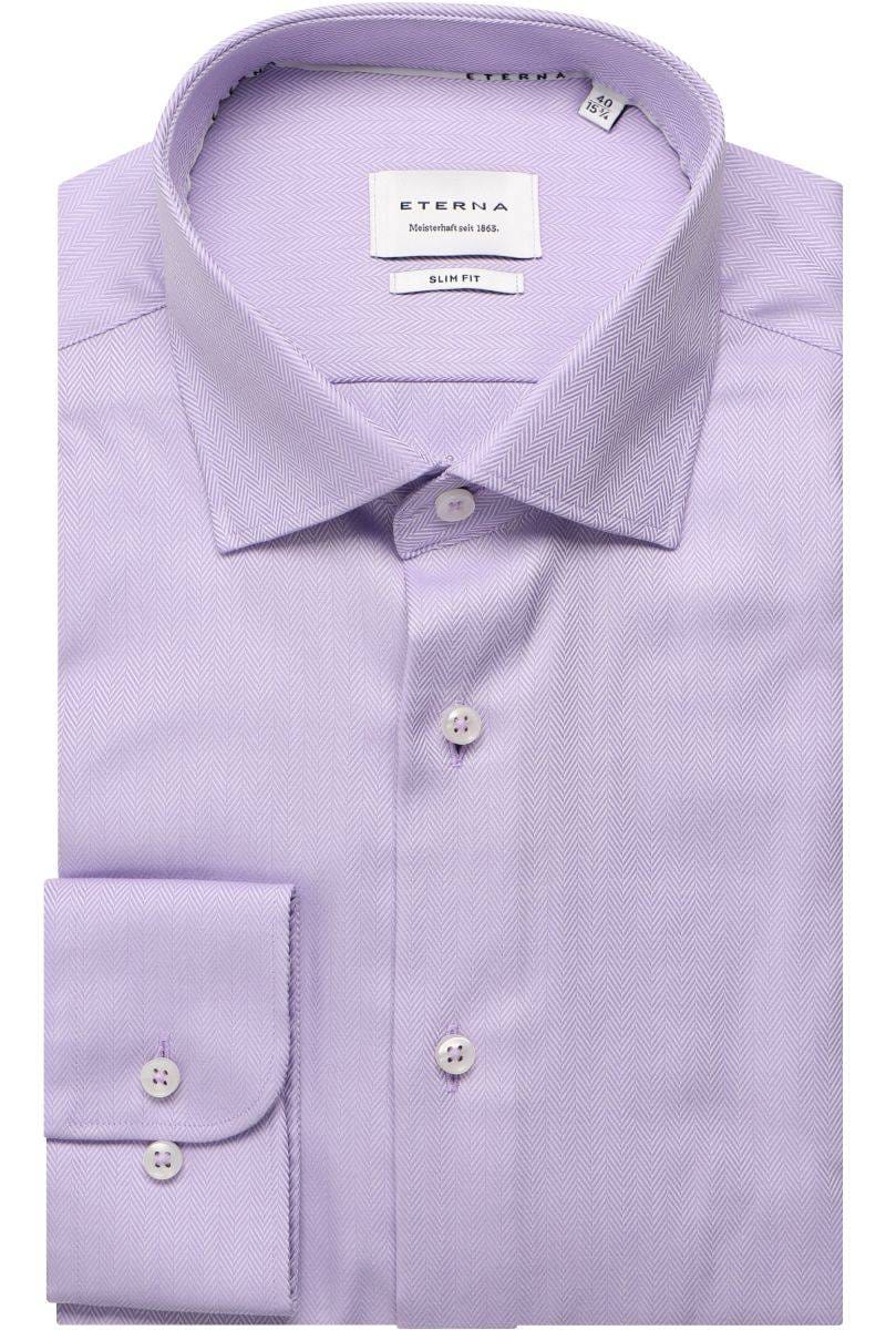 ETERNA Slim Fit Hemd flieder, Strukturiert