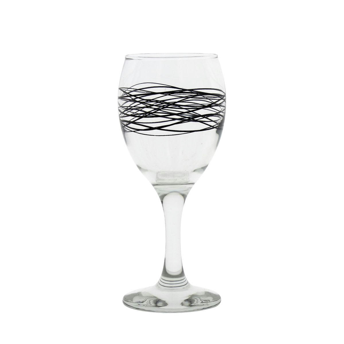 SERPENTIN - Lot de 6 verres à pied 24,5cl en verre