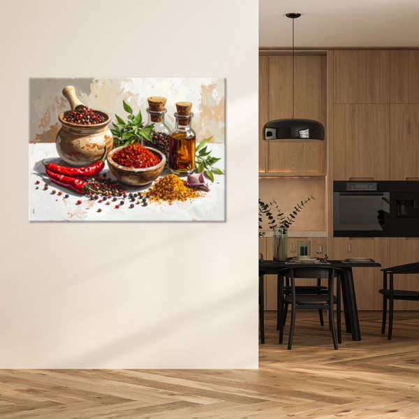 Obraz do kuchni jadalni restauracji, Papryczki chili przyprawy 30x20