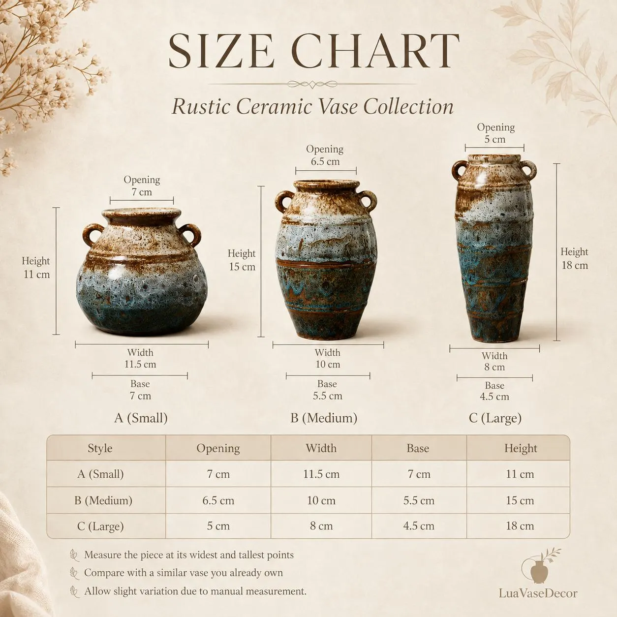 Reactive Glaze Ceramic Vase, Rustic Double Handle Urn, Vintage Boho Home Decor