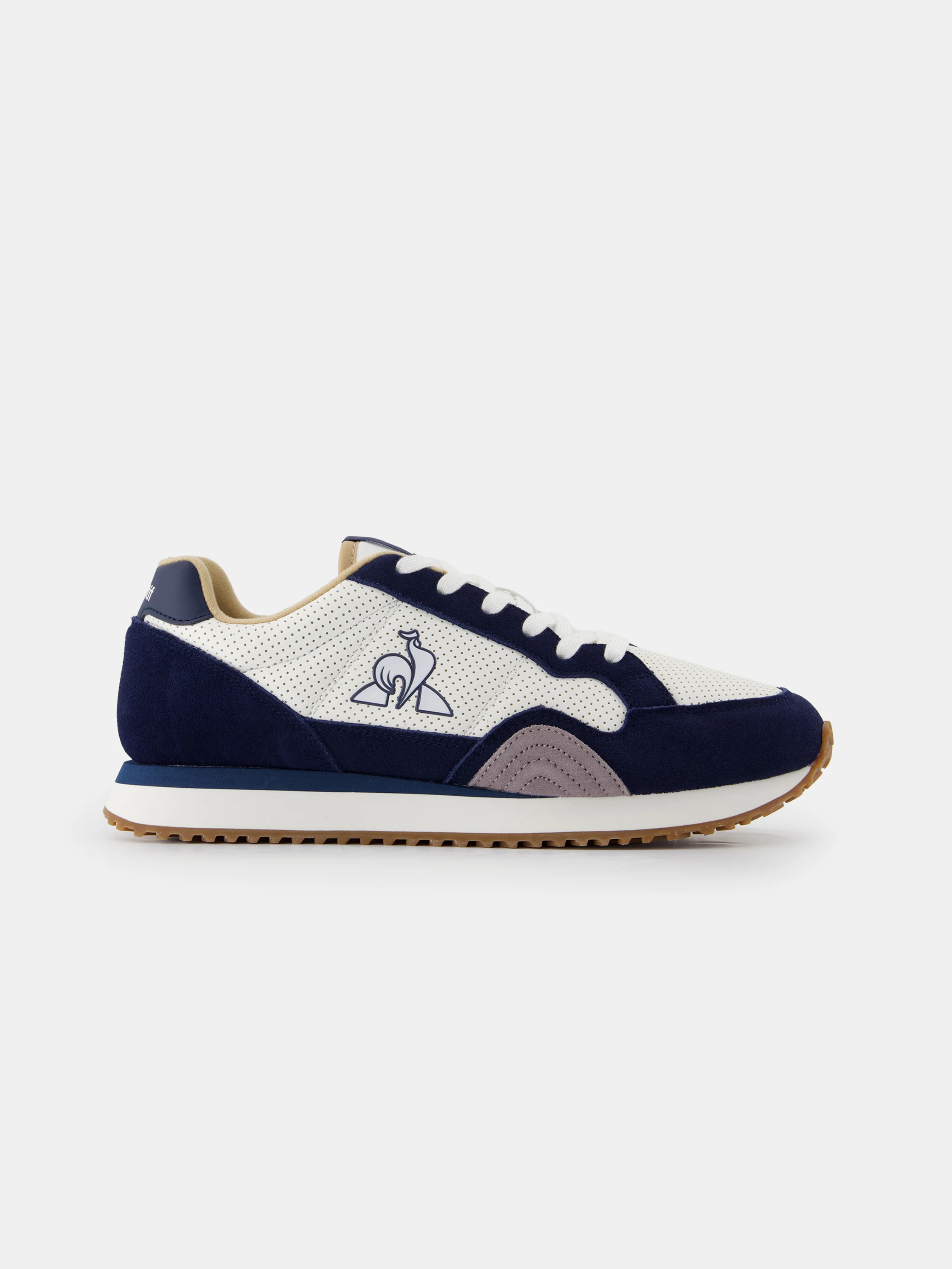 Sneakers rétro-running en cuir perforé et suede Jet Star