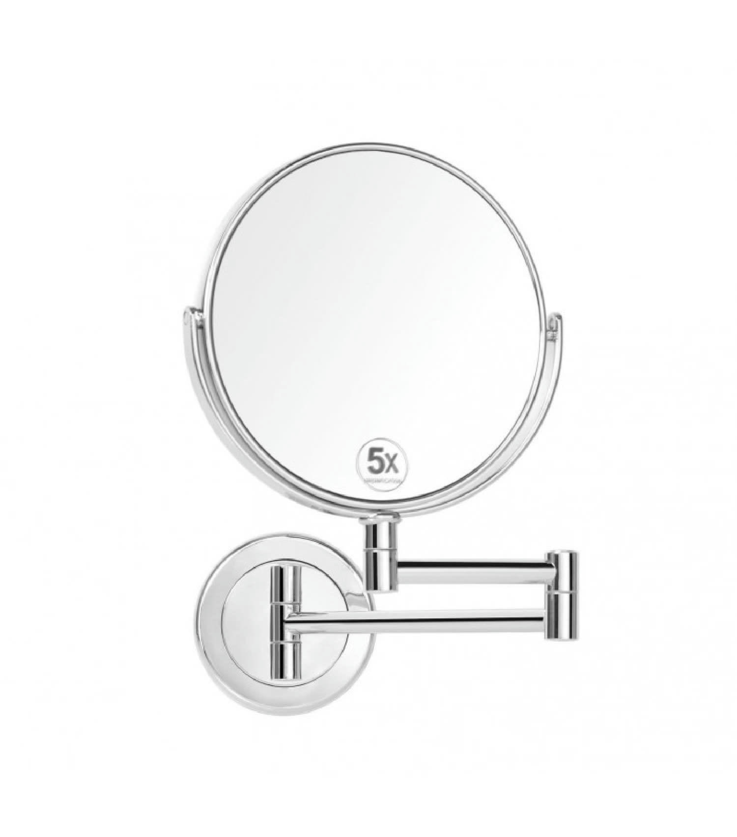 EXTENSIBLE - Miroir grossissant double face rond (x5) sur bras extensible