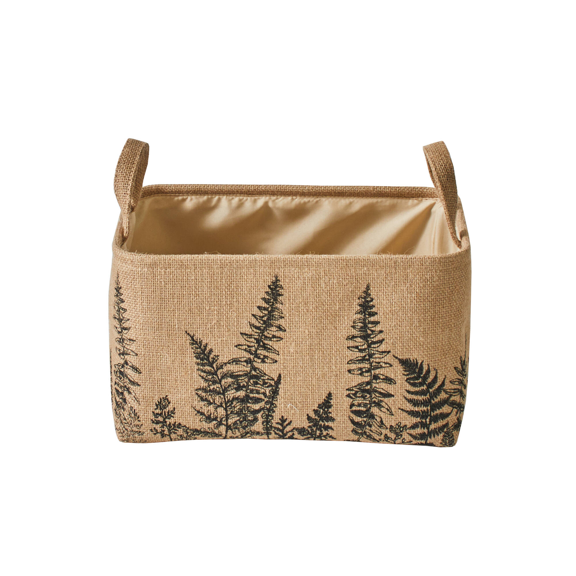 Panier en jute imprimé fougères - lot de 2