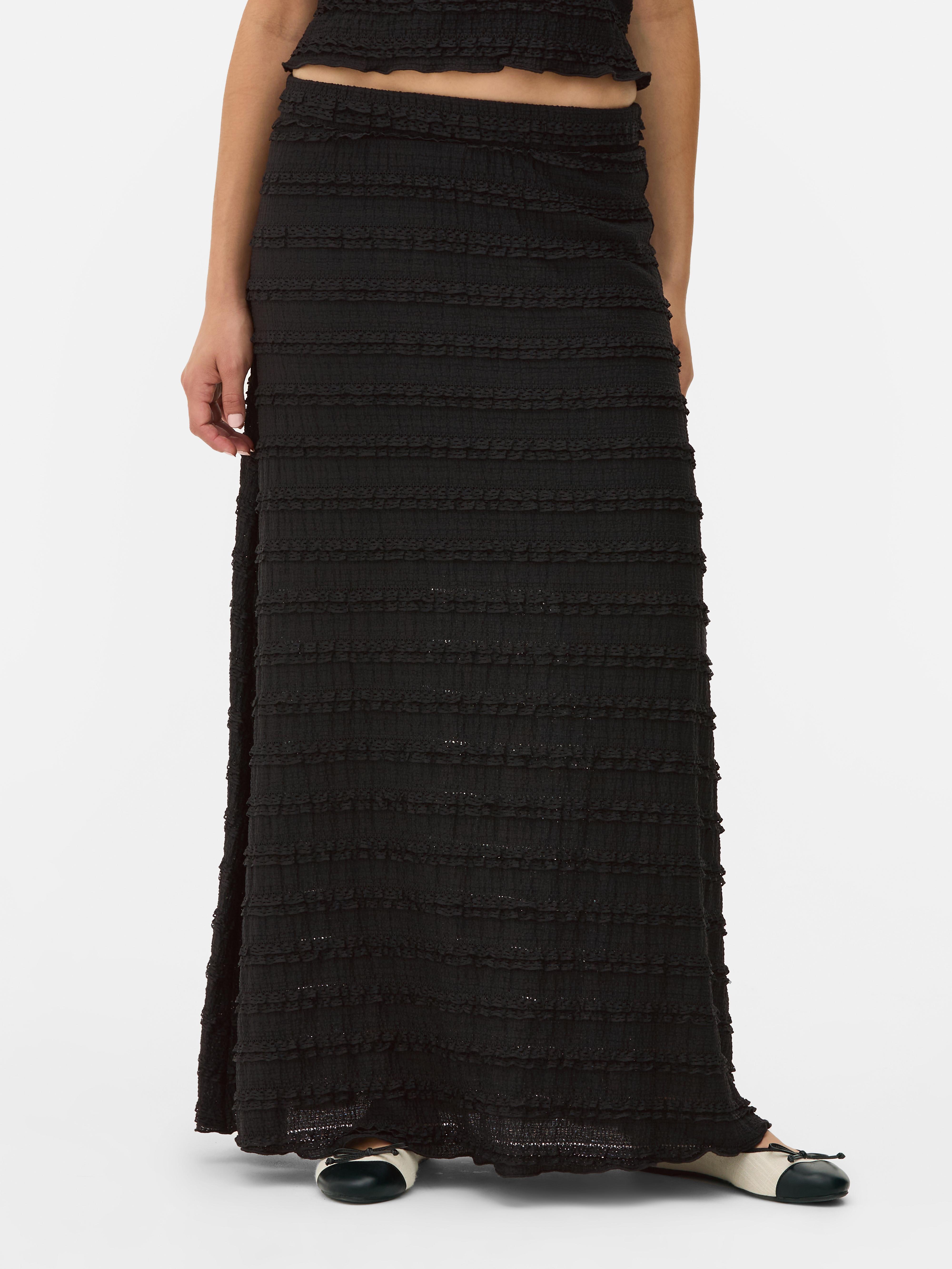 Sheer Lace Maxi Skirt