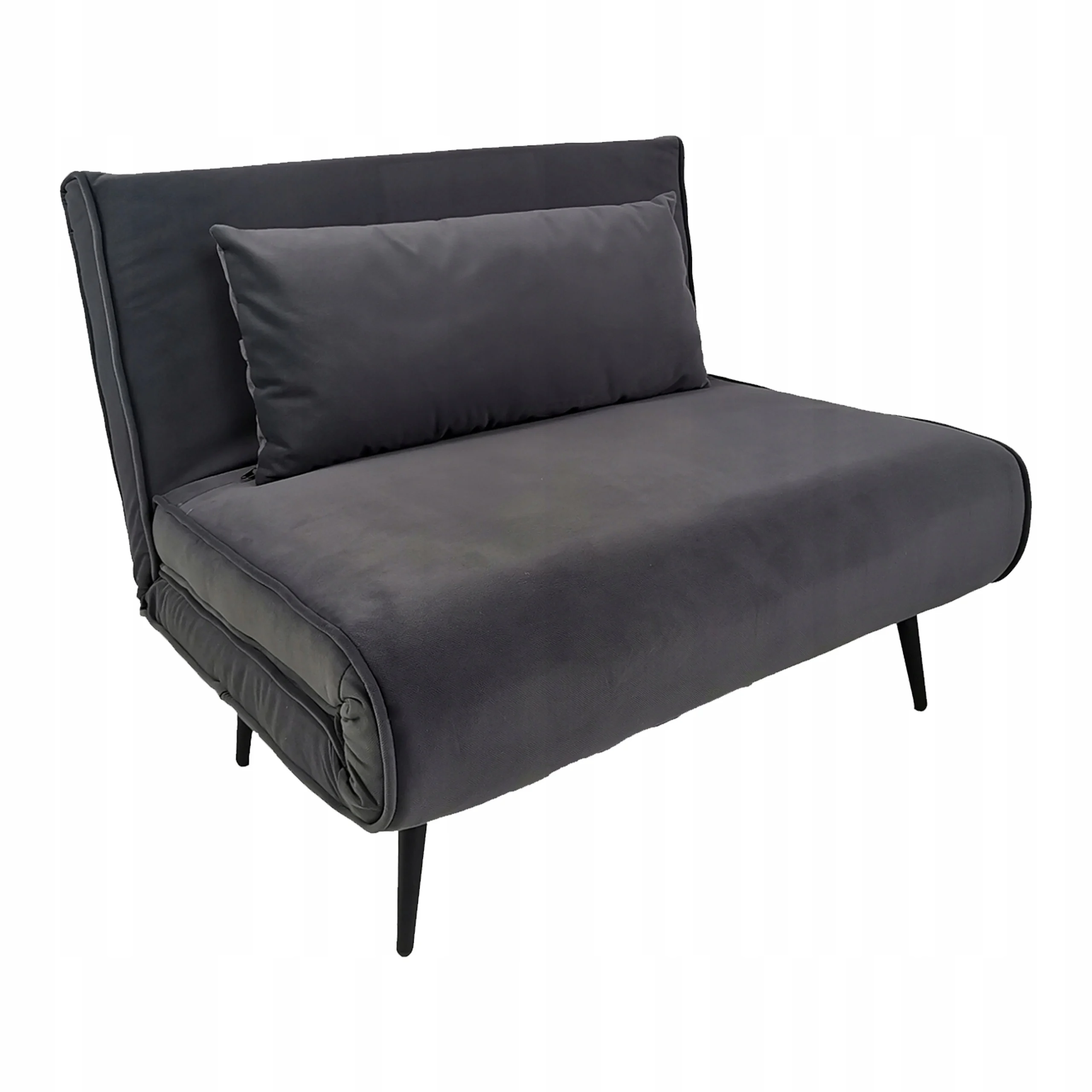 Sofa kanapa amerykanka rozkładana z funkcją spania oparcie Evita c. szara