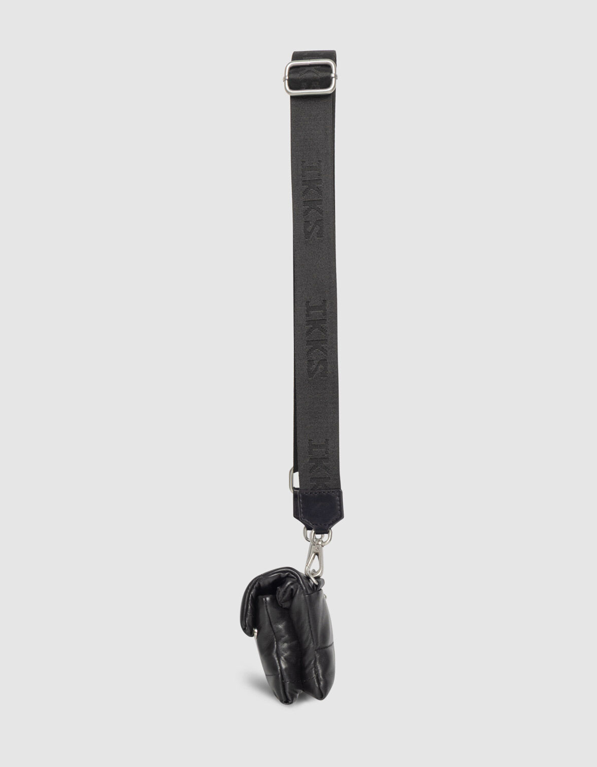 Pochette bandoulière noire cuir matelassé Femme