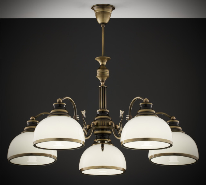 Żyrandol ZEUS mosiądz 5xE27x20W wym:60x70x70cm IP20 Jupiter