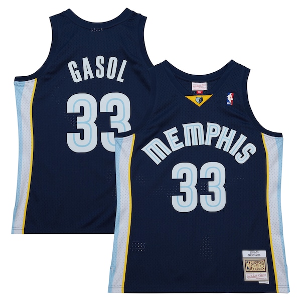 Marc Gasol Memphis Grizzlies  2008/09 Hardwood Classics Swingman Throwback Jersey - Navy