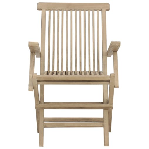 NNEVL Folding Garden Chairs 2 pcs Grey 56x61x89 cm Solid Wood Teak