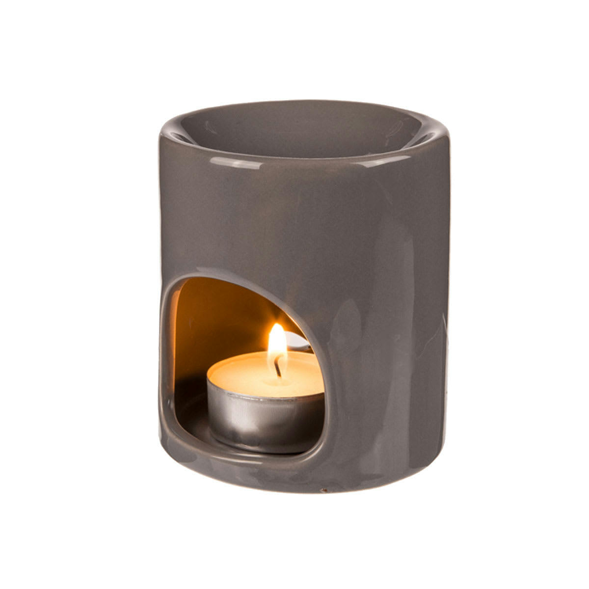 - Brûle-parfum home sweet home en céramique grise