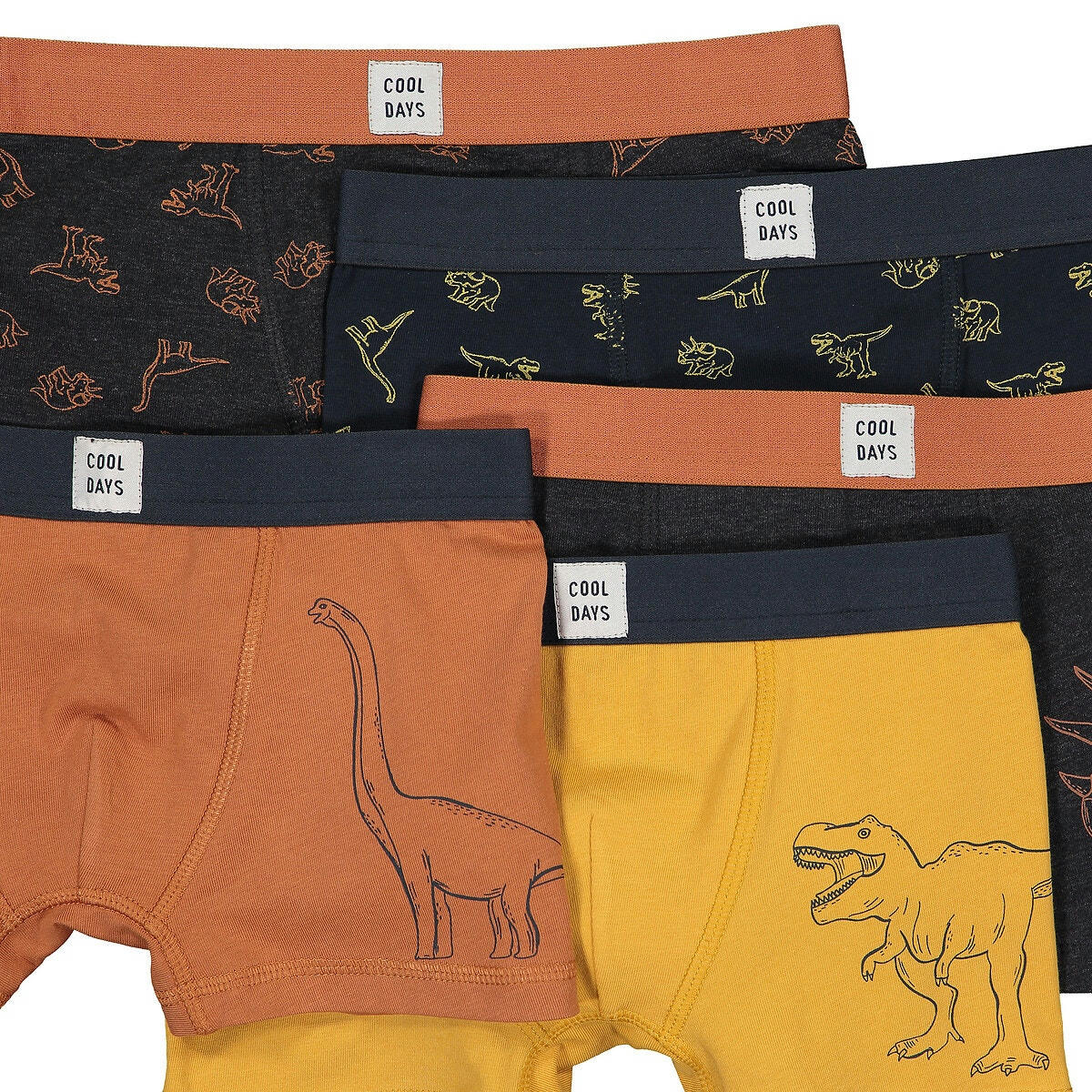 Lot de 5 boxers, imprimés dinosaures