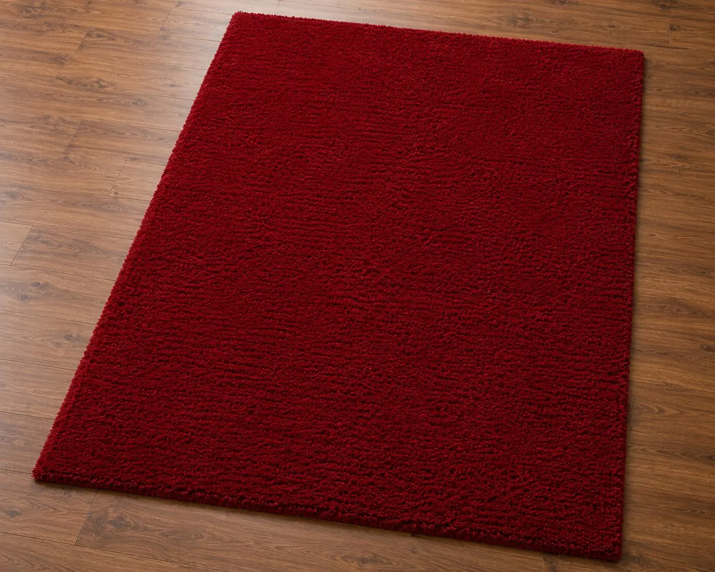 Hand-Tufted Burgundy Wool Rug, Plush Textured Wine Red Area Rug, Solid Oxblood Carpet, Rich Crimson Minimalist Contemporary Decor