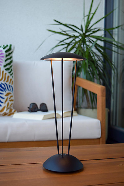 Lampe de table RENEE en aluminium avec LED intégré - Noir - Lucide
