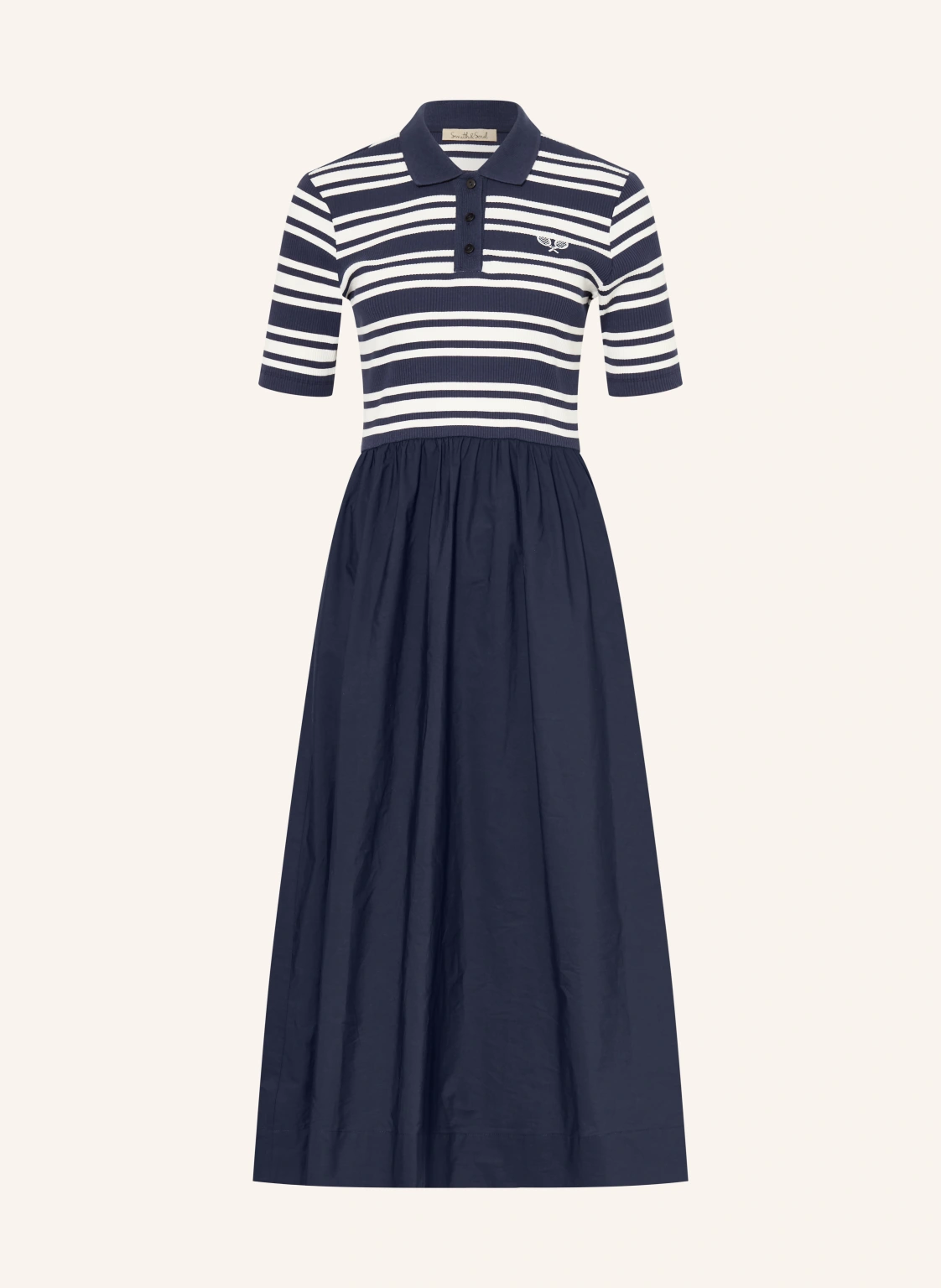 Smith & Soul Strick-Polokleid im Materialmix