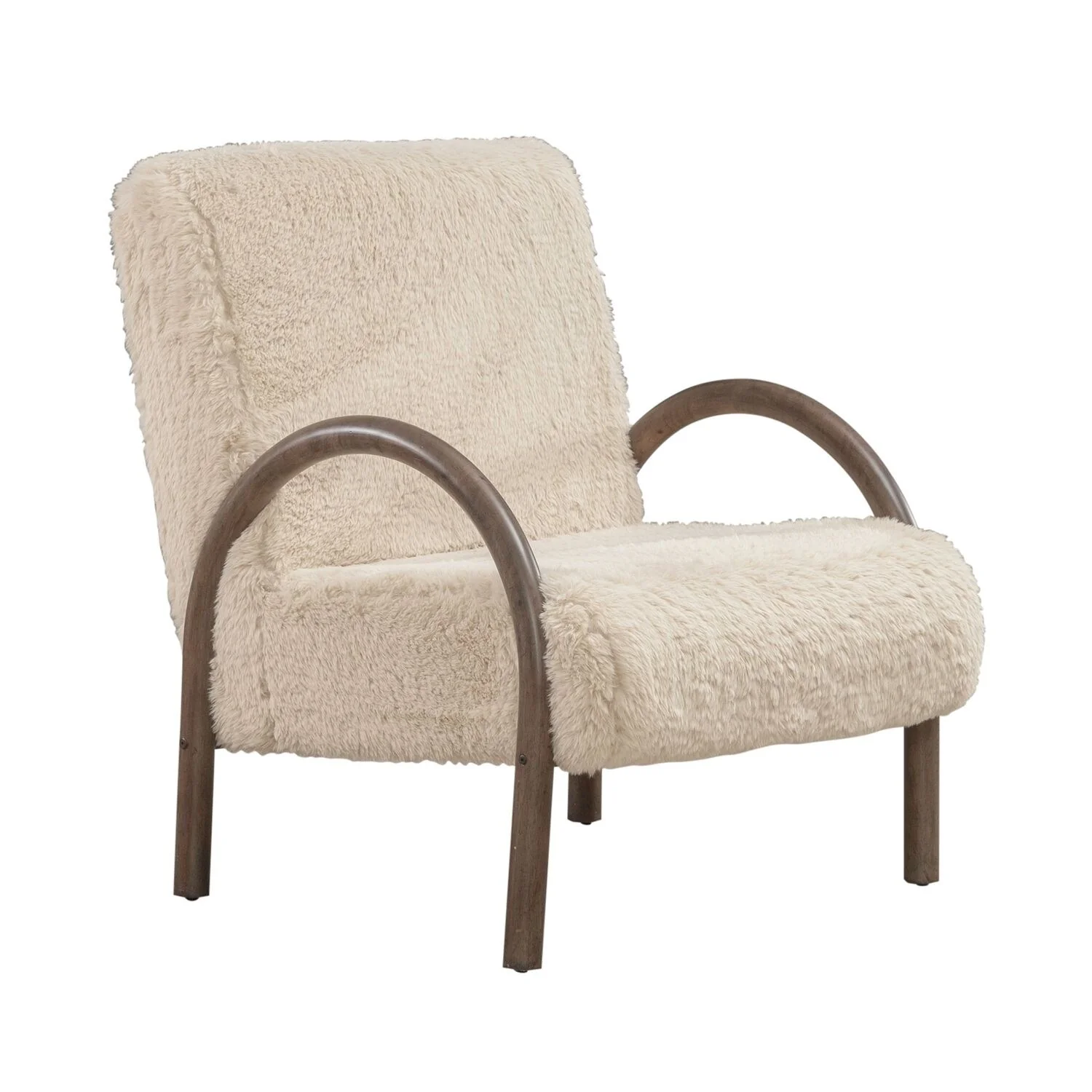 Liberty Furniture Broadmore Upholstered Accent Chair - Faux Sheepskin - Width 32'' x Depth 35'' x Height 38''