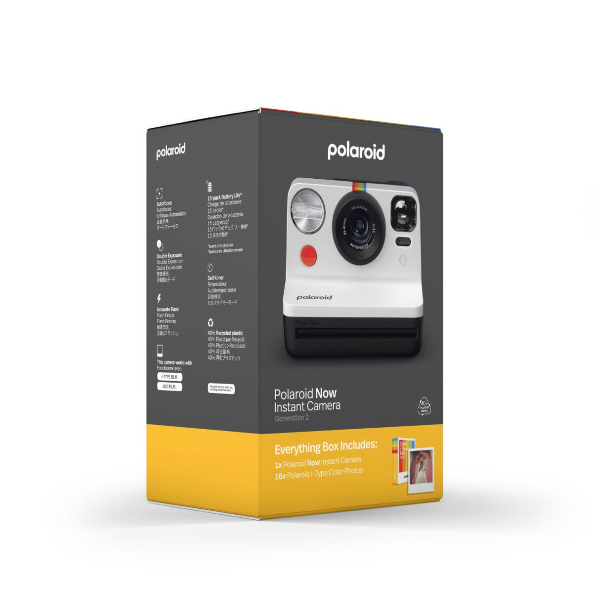 - Appareil photo instantané  EB Now Gen 2 Black & White