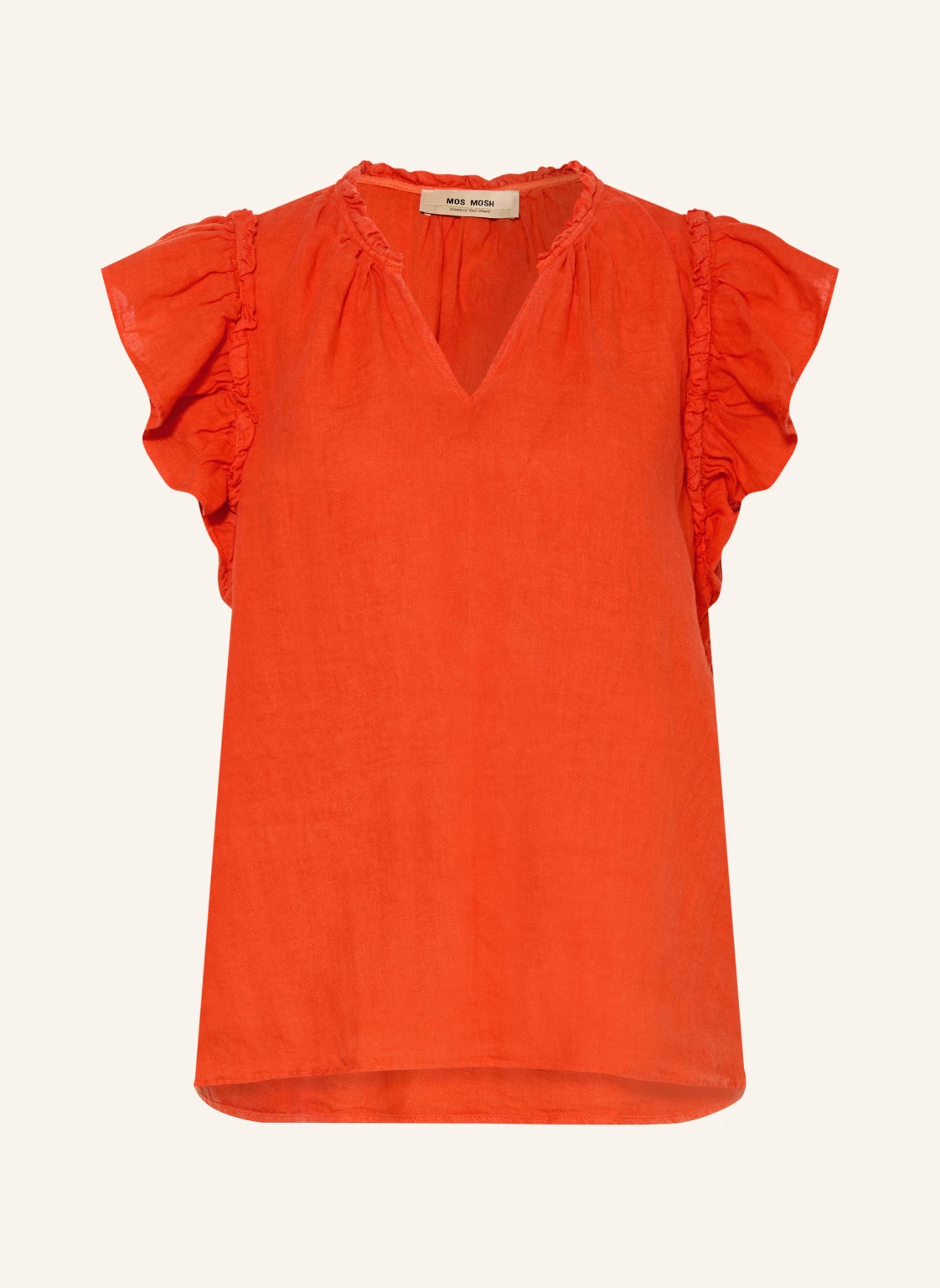 MOS MOSH Blusenshirt MMTEA aus Leinen mit Rüschen