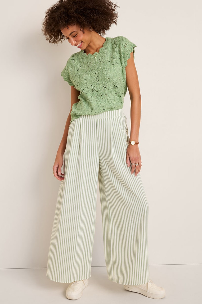 Cathy Striped Wide Leg Pants