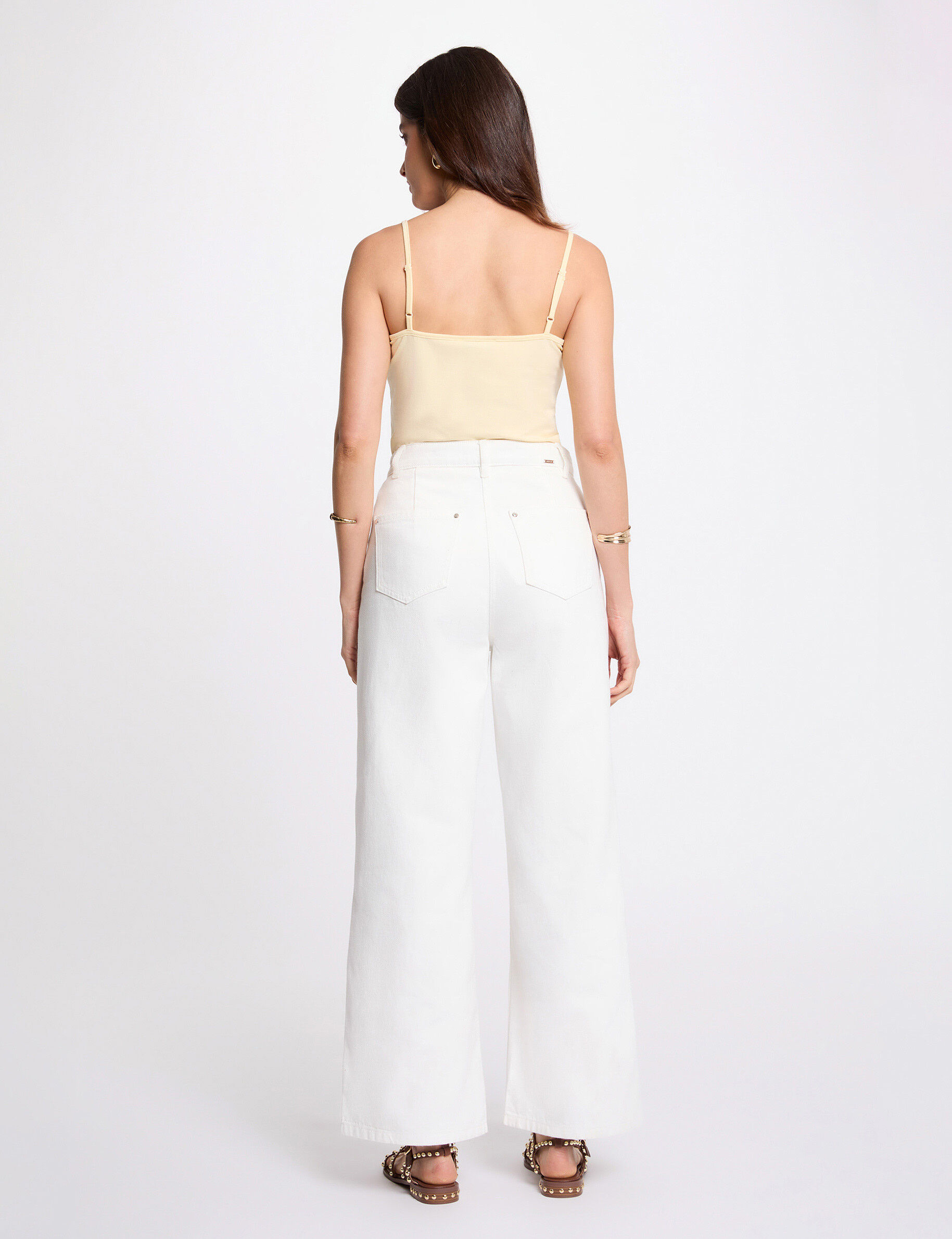 Vest Top Thin Straps Pastel Yellow Women